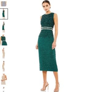 NWT SLEEVELESS BEADED MIDI DRESS Size 8